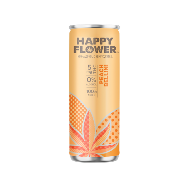 Peach Bellini Non-Alcoholic THC Cocktail – Happy Flower
