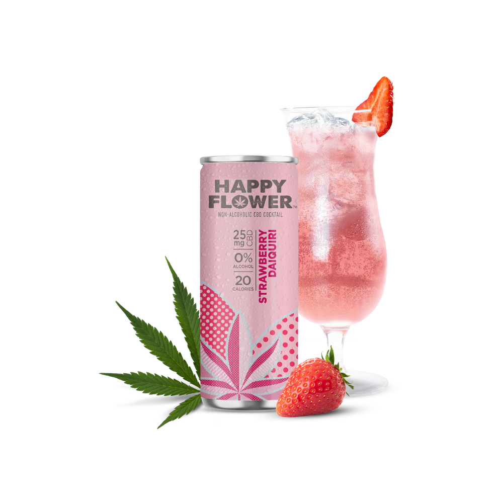 Strawberry Daiquiri CBD cocktail - non-alcoholic cocktail 